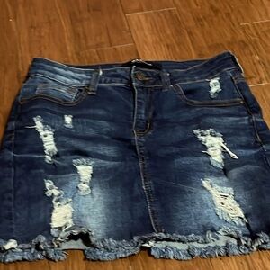 Small ripped jeans skirt